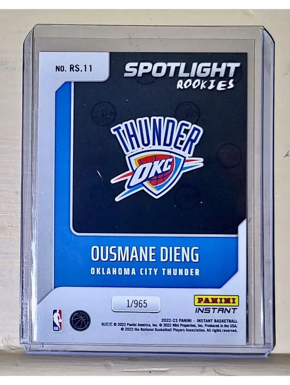 Ousmane Dieng 2022-23 Panini NBA #11 Spotlight Rookies Card 1/965